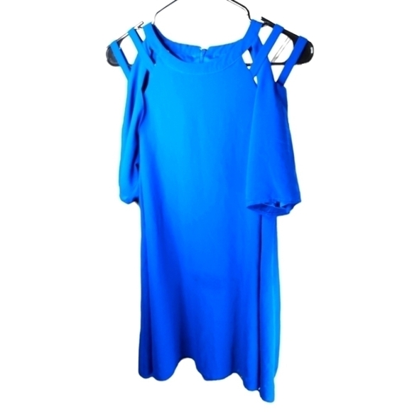 Loveriche Med royal blue dress open Shoulder - Picture 8 of 12